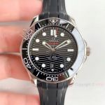 (OM Factory)Omega Seamaster 300 Replica Watch Black Rubber Strap Omega 8800 Movement